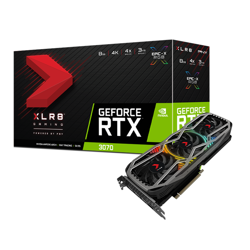 کارت گرافیک پی ان وای GeForce RTX 3070 Ti 8GB XLR8 ظرفیت 8 گیگابایت