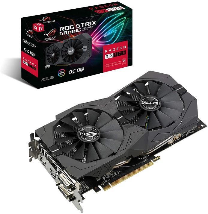 کارت گرافیک ایسوس مدل ROG-STRIX-RX570-O8G-GAMING حافظه 8 گیگابایت