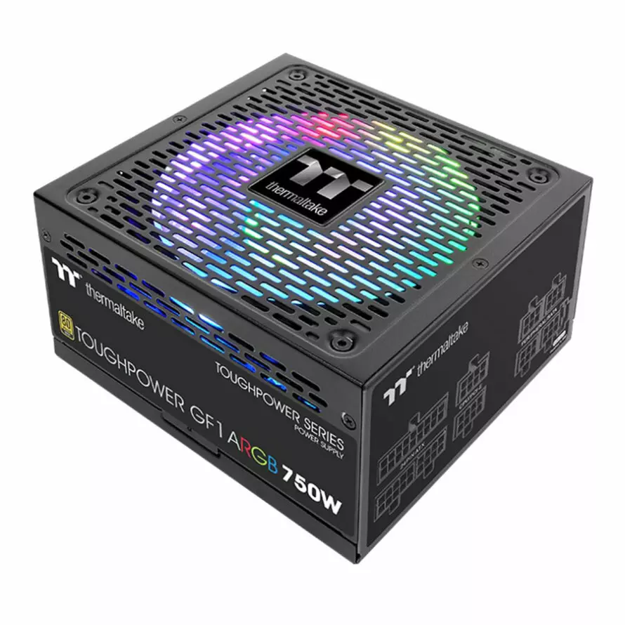 منبع تغذیه ترمالتیک مدل Thermaltake TOUGHPOWER GF1 ARGB 750W GOLD - Image 7