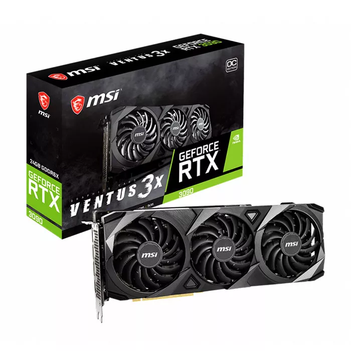 کارت گرافیک ام اس آی مدل GeForce RTX 3090 VENTUS 3X 24G OC حافظه 24 گیگابایت